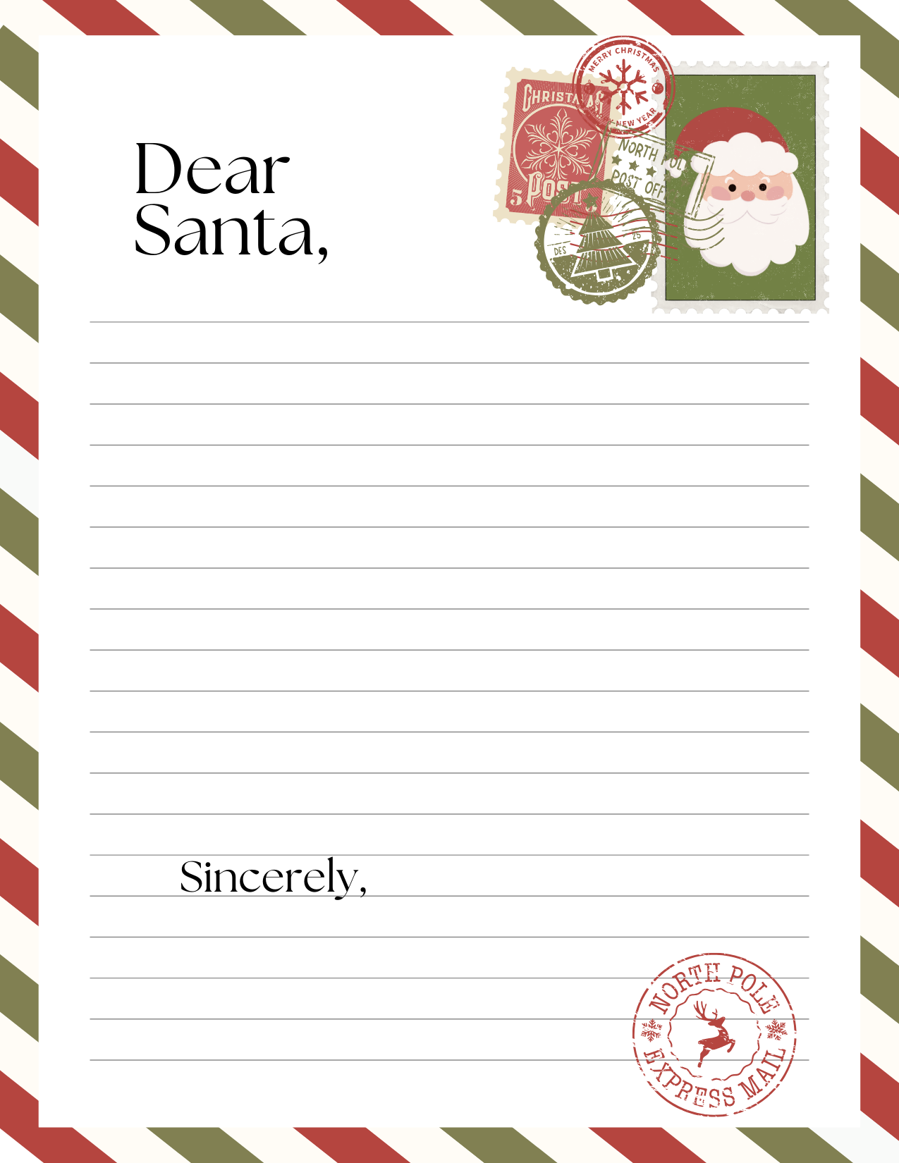 Santa Letter Pop-Out