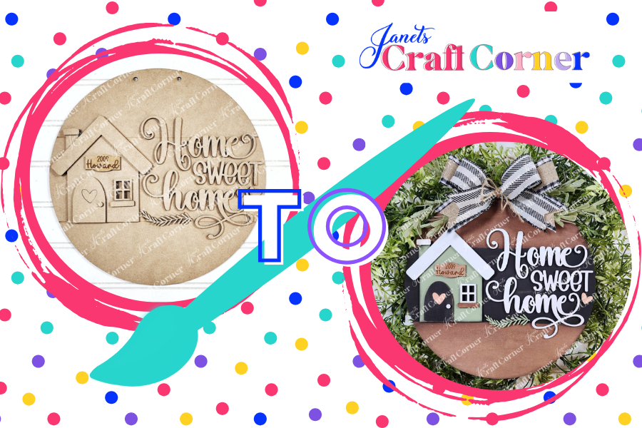Improve Your Entryway with a Charming DIY Home Sweet Home Round Door Hanger