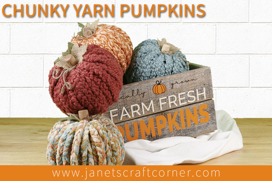 How to Make Chunky Yarn Pumpkins