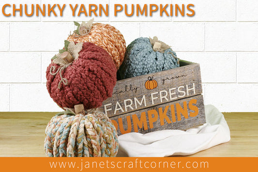 How to Make Chunky Yarn Pumpkins