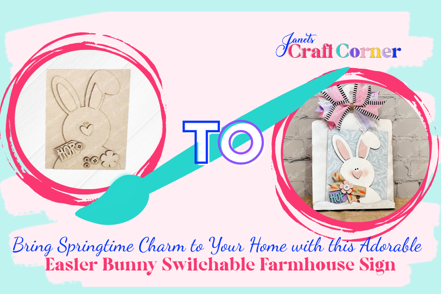 This Adorable Easter Bunny Switchable Farmhouse Sign Brings Springtime Charm to Your Home