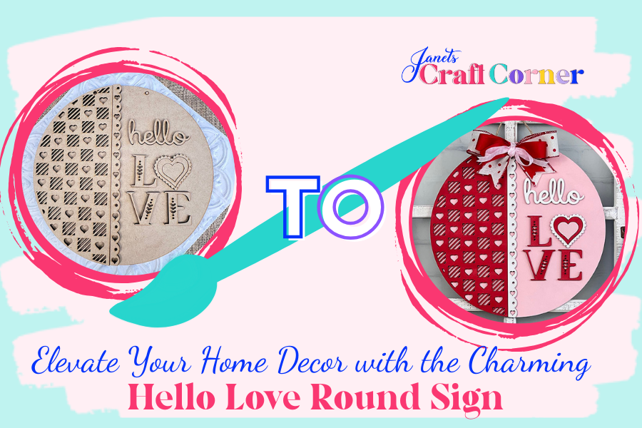 Elevate Your Home Decor with the Charming "Hello Love" Round Sign