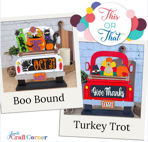 Give Thanks Interchangeable Insert - DIY seasonal home decor craft kit - 1 set of 3 pieces