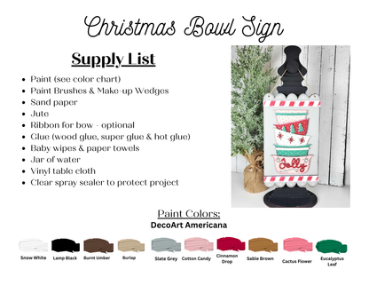 Jolly Bowls Door Hanger - DIY seasonal home decor craft kit - set of 1