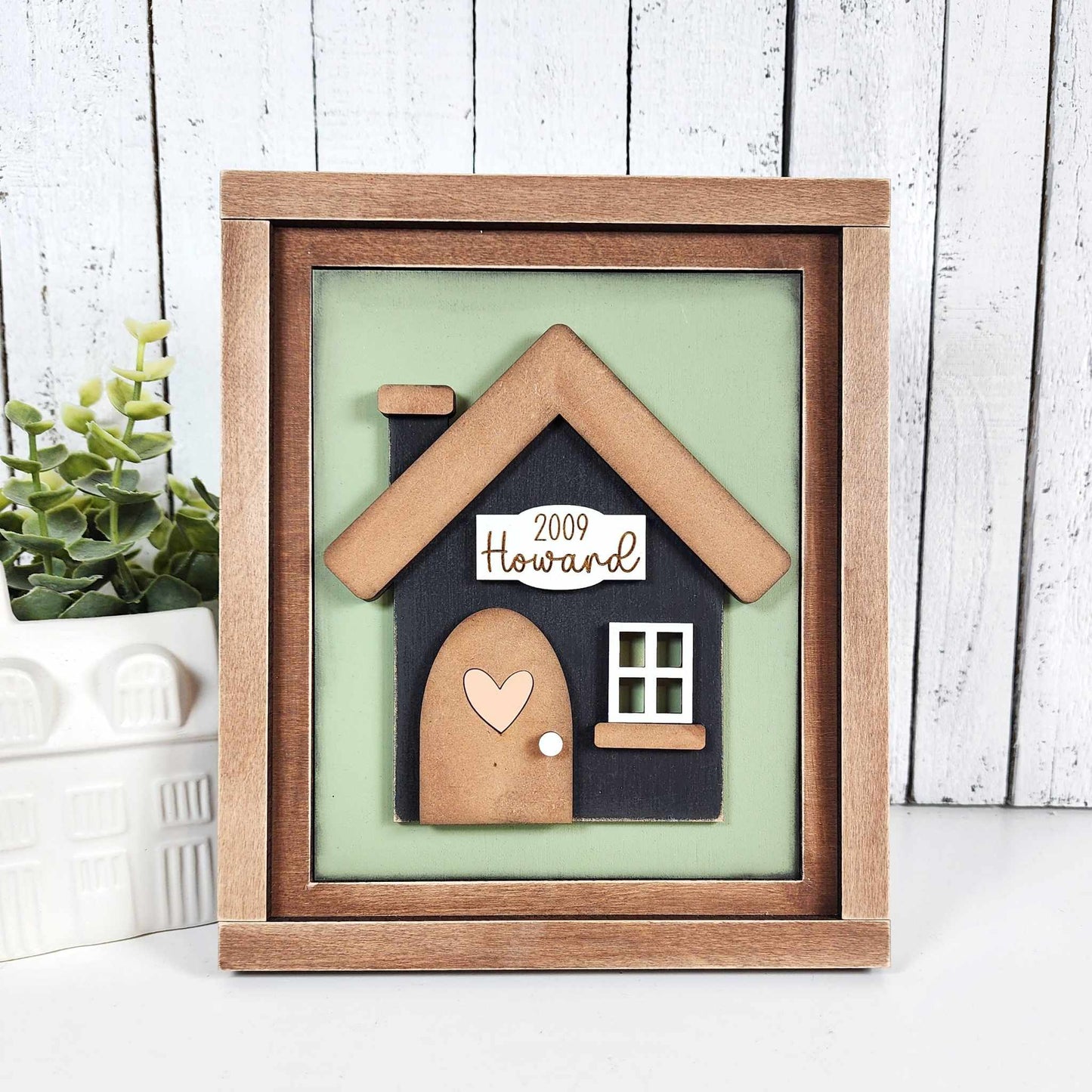 Family-Home Switchable Farmhouse Signs - DIY home decor craft kit - Set of 1