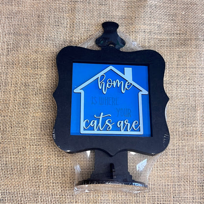 Drop In Swappable Squares Holder - Painted