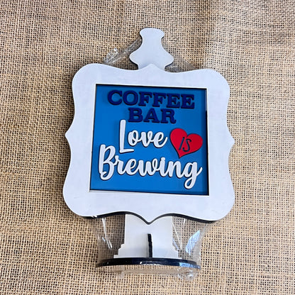 Drop In Swappable Squares Holder - Painted