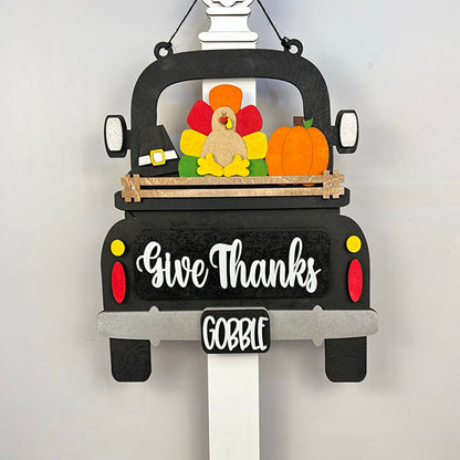 Give Thanks Interchangeable Insert - DIY seasonal home decor craft kit - 1 set of 3 pieces