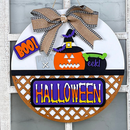 Halloween Pumpkin Interchangeable Insert - DIY seasonal home decor craft kit - 1 set of 3 pieces