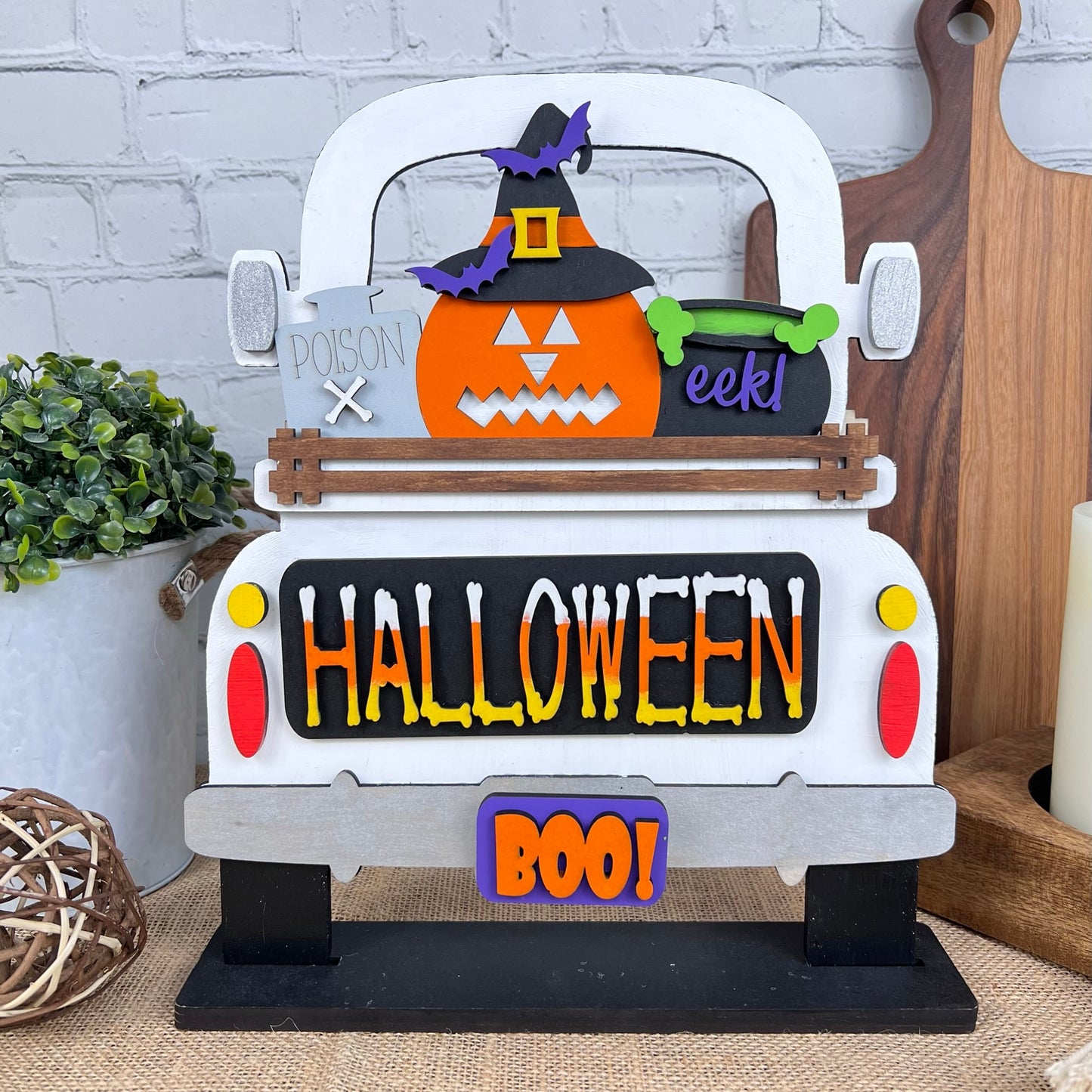 Halloween Pumpkin Interchangeable Insert - DIY seasonal home decor craft kit - 1 set of 3 pieces