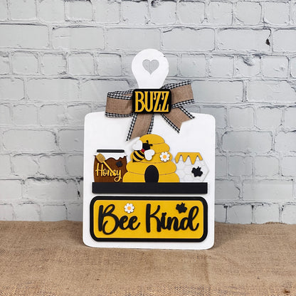 Bee Kind Interchangeable Insert - DIY home decor craft kit - 1 set of 3 pieces