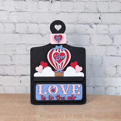 Love is in the Air Interchangeable Insert - DIY seasonal home decor craft kit - 1 set of 3 pieces