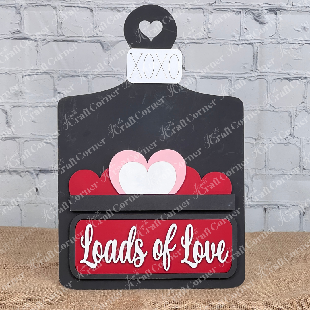 Loads of Love Interchangeable Insert - DIY seasonal home decor craft kit - 1 set of 3 pieces