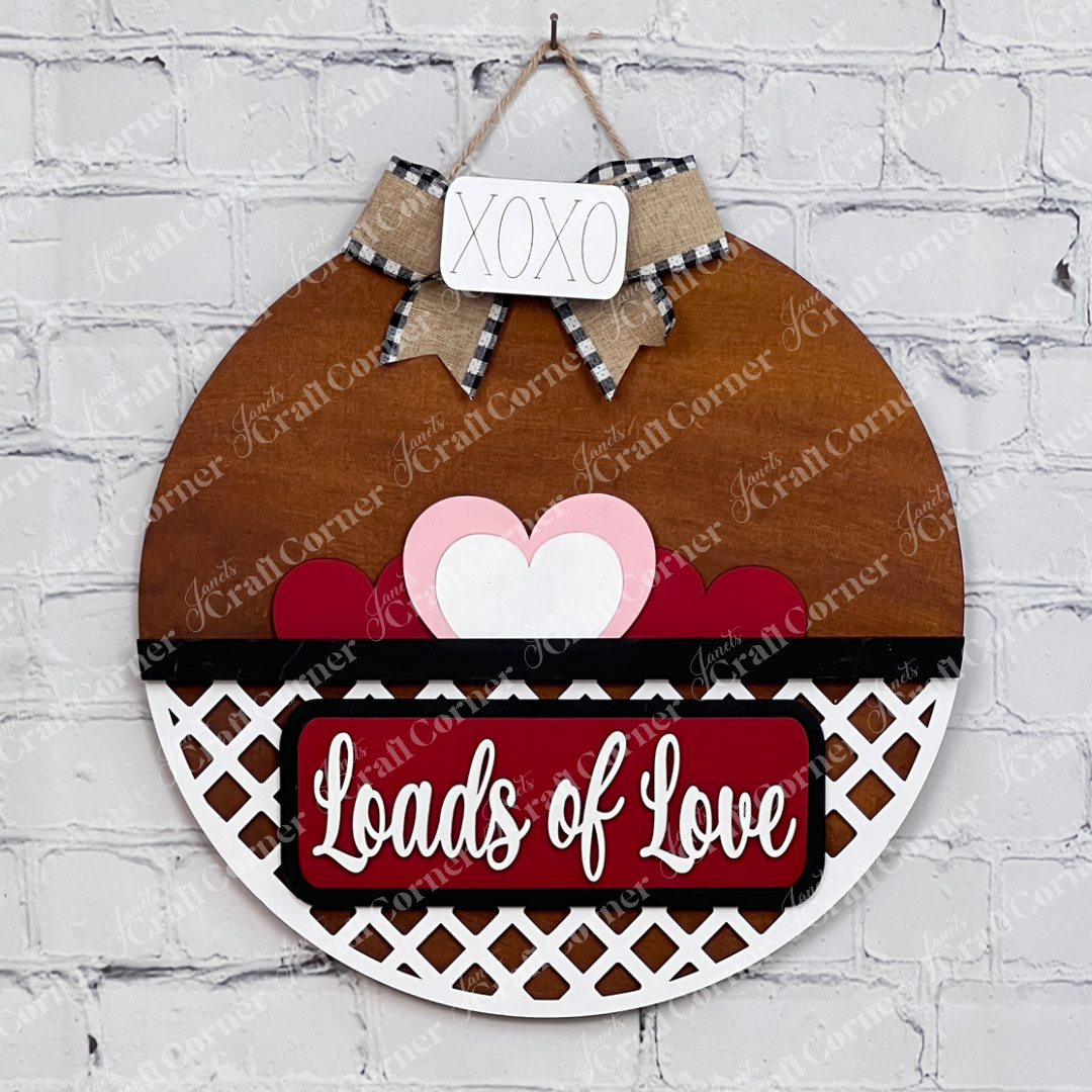 Loads of Love Interchangeable Insert - DIY seasonal home decor craft kit - 1 set of 3 pieces