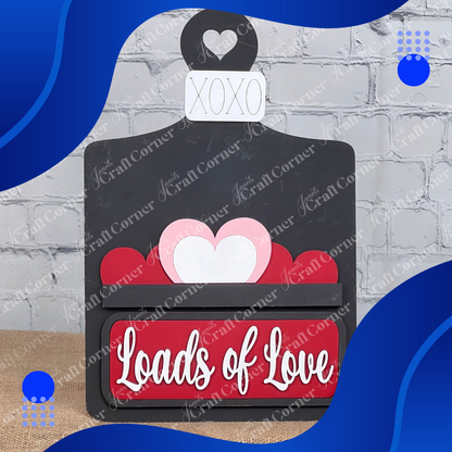 Loads of Love Interchangeable Insert - DIY seasonal home decor craft kit - 1 set of 3 pieces