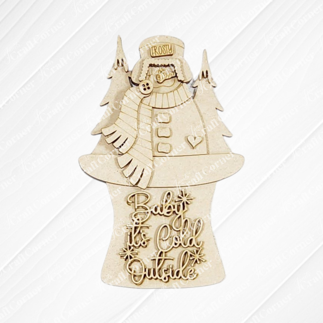 Winter Snowman Decor Set - DIY seasonal home decor craft kit - Choice of 5