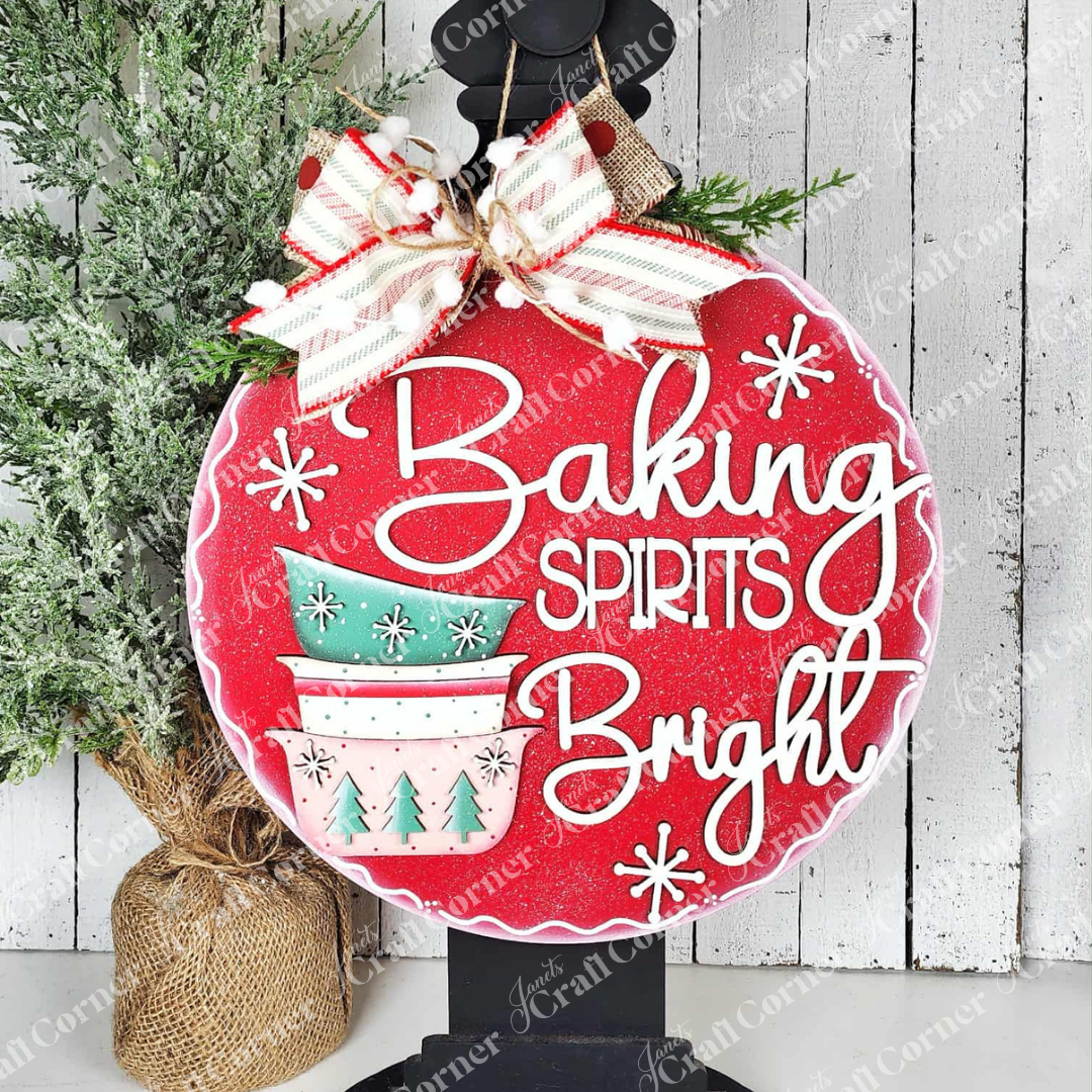 Baking Spriits Bright Bowls Door/Wall Hanger - DIY seasonal home decor craft kit - set of 1