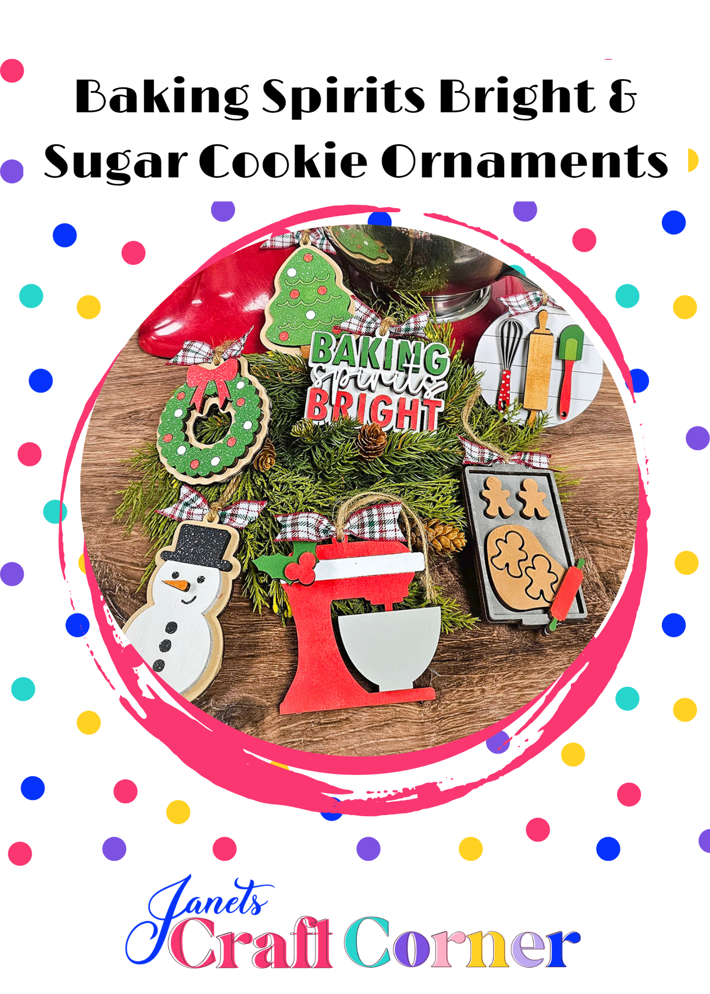 Baking Spirits Bright Ornaments - DIY seasonal craft kit - Choice of 4