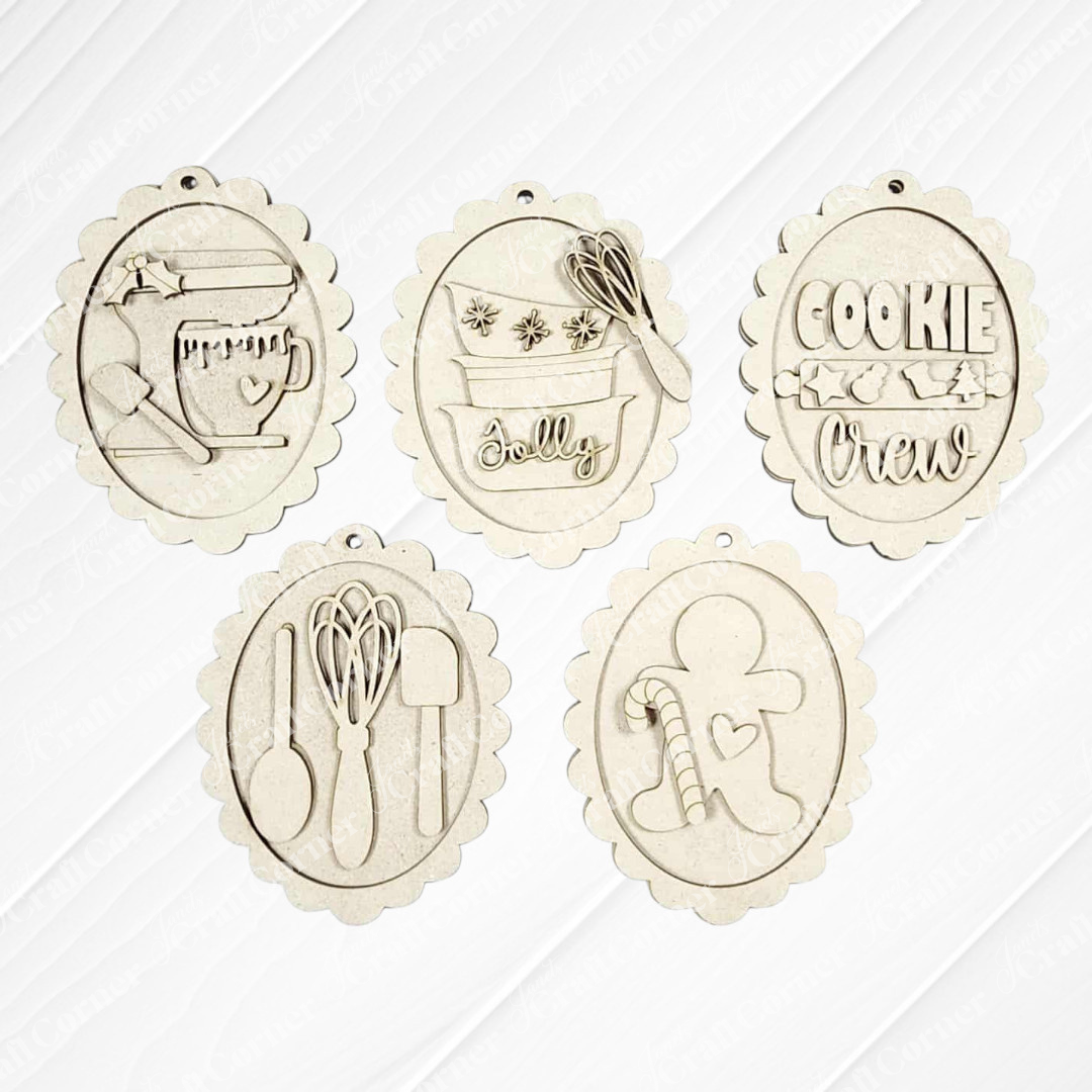 Christmas Baking Ornaments - DIY craft kit - choice of 5