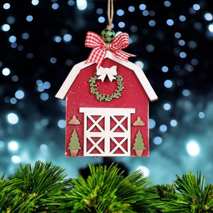 Country Christmas Ornaments - Set of 6 - DIY craft kits