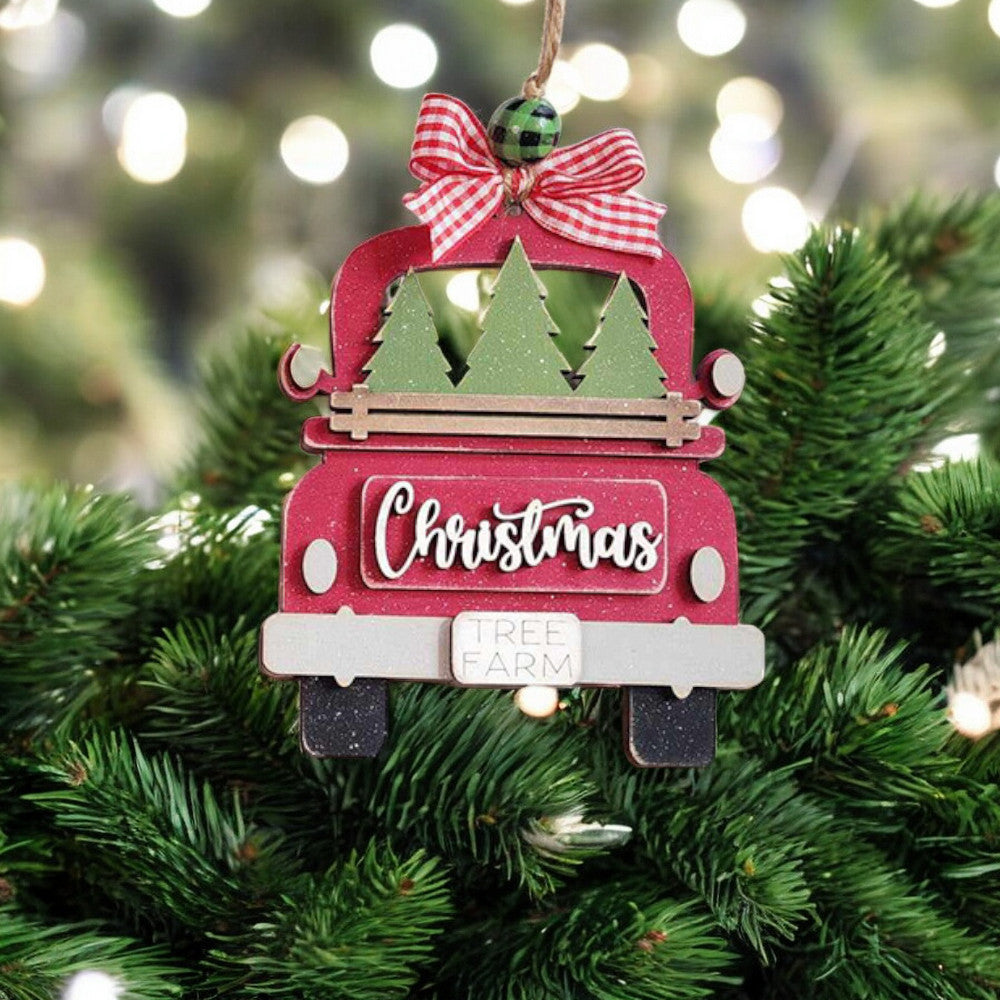 Country Christmas Ornaments - Set of 6 - DIY craft kits