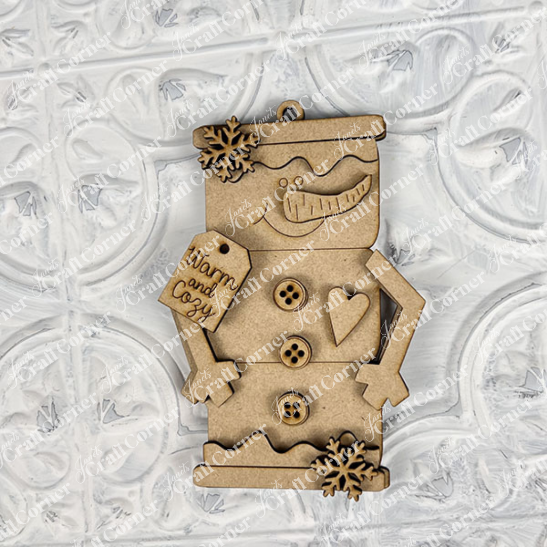 Snowman Ornaments - DIY holiday craft kit - Choice of 6