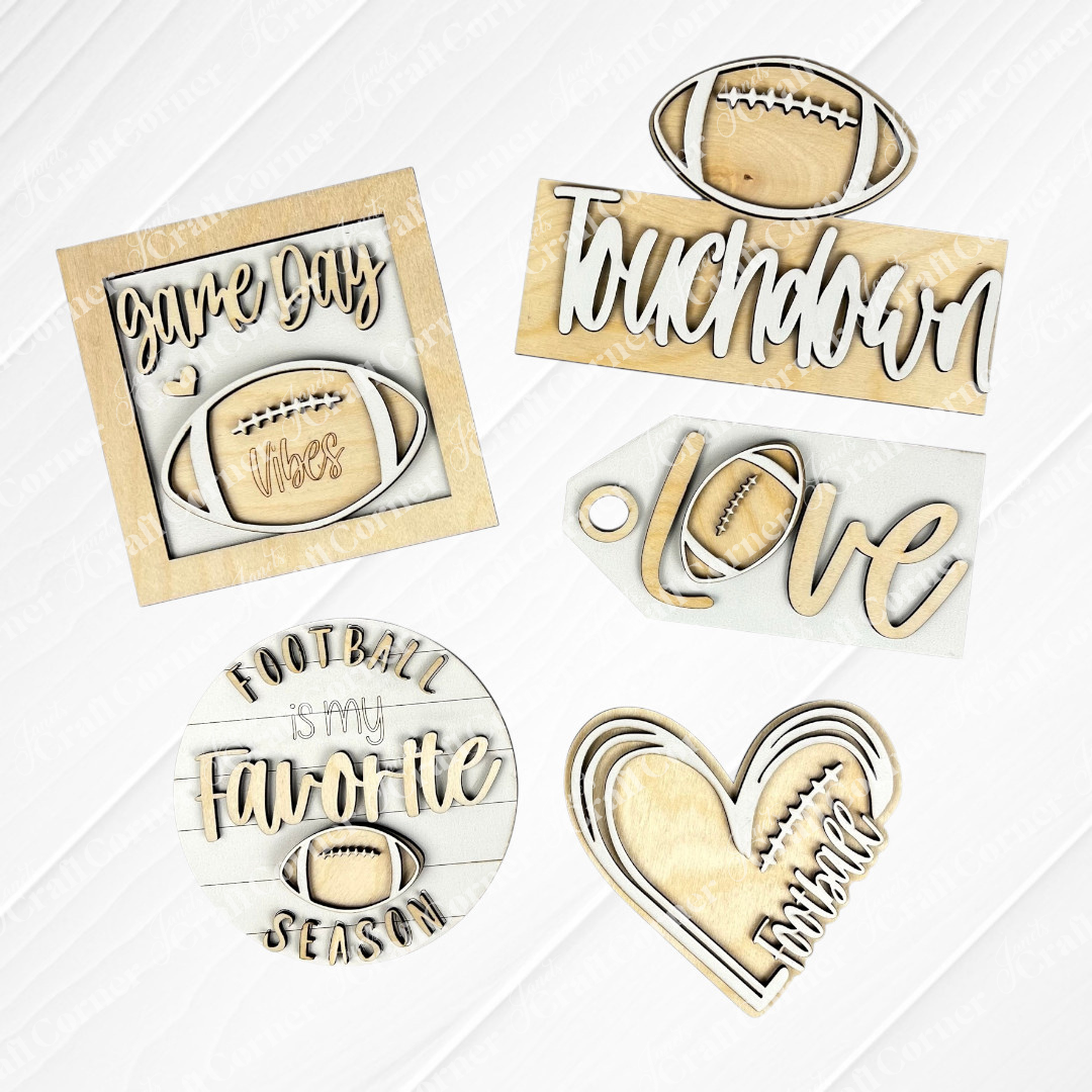 Football Decor Set - DIY craft kit - Choice of 5