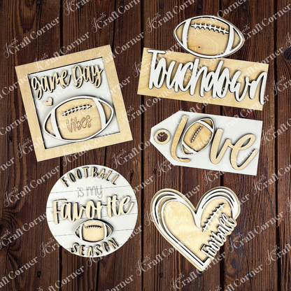 Football Decor Set - DIY craft kit - Choice of 5