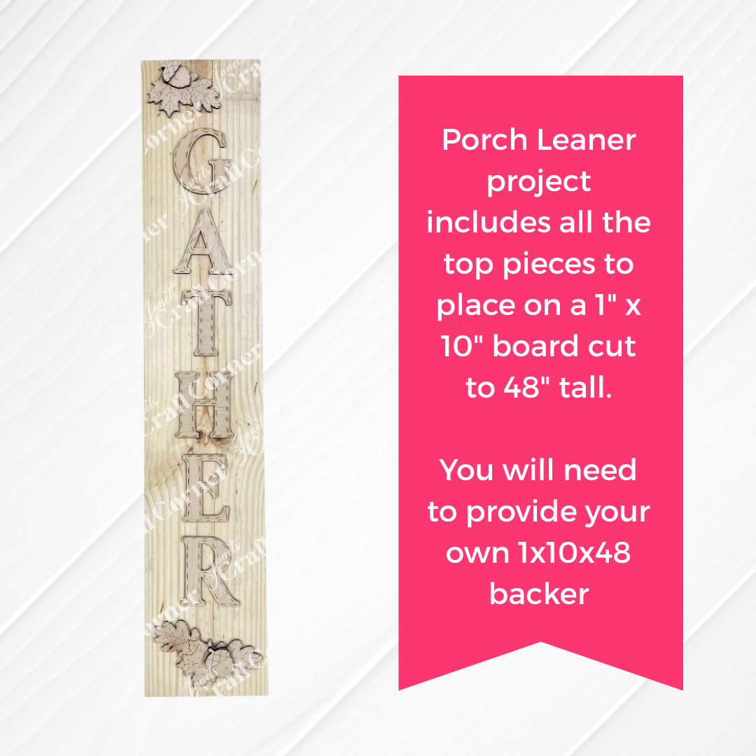 Gather Porch Leaner - DIY seasonal home decor craft kit - set of 1