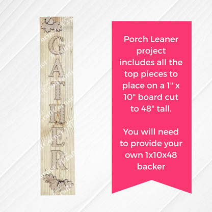 Gather Porch Leaner - DIY seasonal home decor craft kit - set of 1