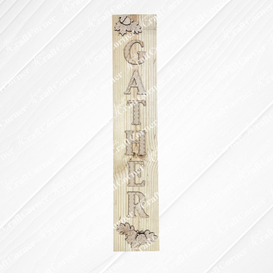 Gather Porch Leaner - DIY seasonal home decor craft kit - set of 1