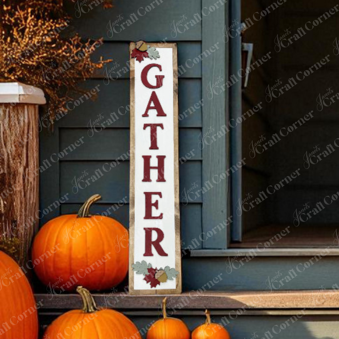 Gather Porch Leaner - DIY seasonal home decor craft kit - set of 1