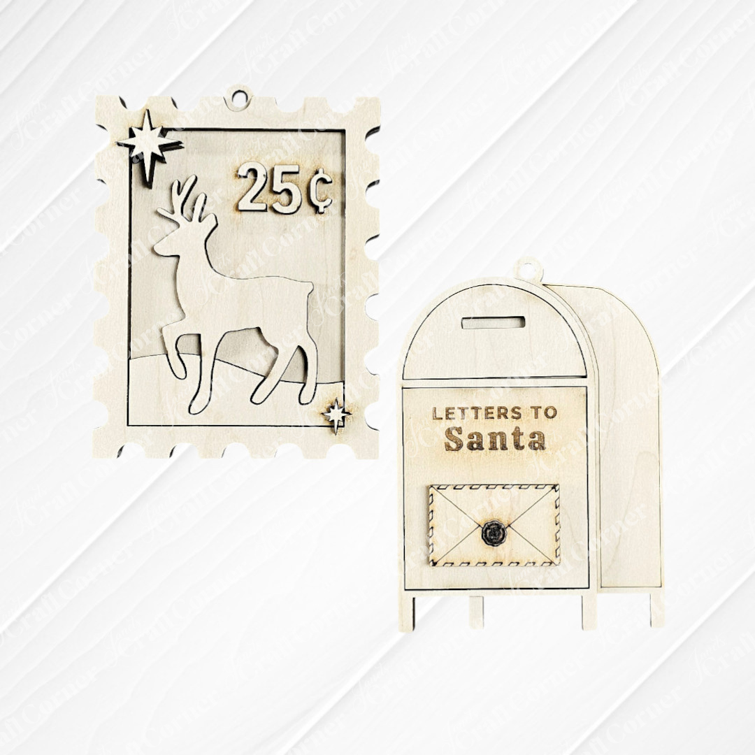 Holiday Mail Ornaments - DIY craft kits - Choice of 2 designs