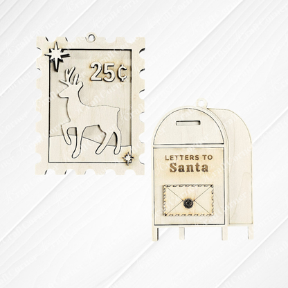 Holiday Mail Ornaments - DIY craft kits - Choice of 2 designs