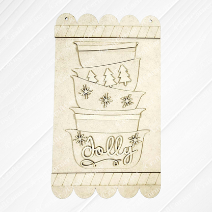 Jolly Bowls Door Hanger - DIY seasonal home decor craft kit - set of 1