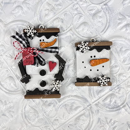 Snowman Ornaments - DIY holiday craft kit - Choice of 6