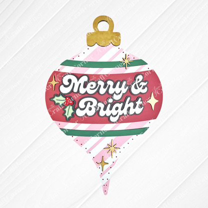 Create a festive holiday display with Janet's Craft Corner Merry & Bright Vintage Ornament Door Hanger DIY kit, featuring white script, holly, gold stars, and colorful stripes—perfect seasonal home decor in one easy kit.