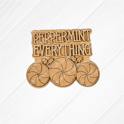 Peppermint Mocha Mini Shelf Sitters - DIY seasonal home decor craft kit - Set of 1