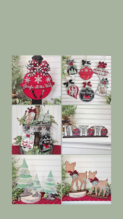 Jingle Bell Door Hanger - DIY seasonal home decor craft kit - Set of 1