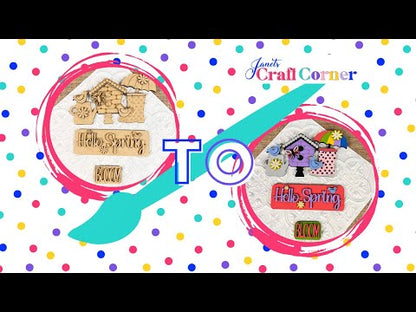 Hello Spring Interchangeable Insert - Spring DIY Craft Kit - Set of 3 Pieces