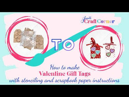 Valentine Gift Card Tags- DIY seasonal home decor craft kit - Set of 2