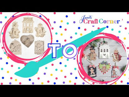 Gingerbread Ornaments - DIY holiday craft kit - Choice of 8