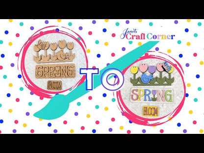 Spring Tulips Interchangeable Insert - Spring DIY Craft Kit - Set of 3