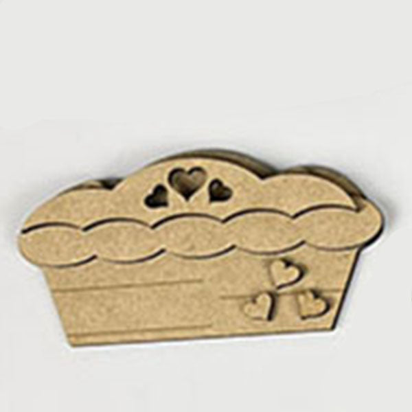 Enhance your tiered tray with the Give Thanks/Thanksgiving Tiered Tray Kit from Janet's Craft Corner, featuring charming wooden muffin-shaped pieces adorned with heart cutouts. It's a delightful addition to your home décor and sure to stand out.