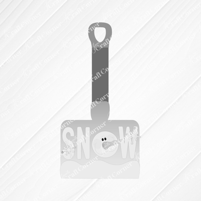 Winter Snow Shovel Shelf Sitter - DIY seasonal home decor craft kit - set of 1