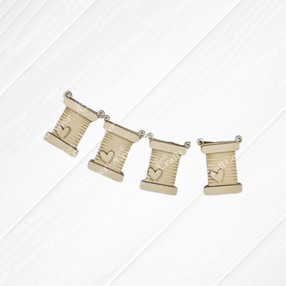 Janet's Craft Corner Heirloom Decor Set: Choose from 5 DIY seasonal home decor craft kits featuring gold-colored Torah scroll cut-outs with heart designs—ideal for heirloom decorations or creative projects.