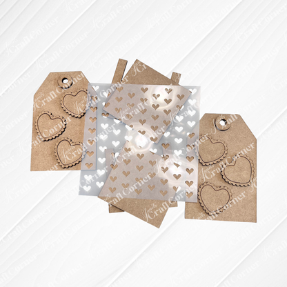 Valentine Gift Card Tags- DIY seasonal home decor craft kit - Set of 2