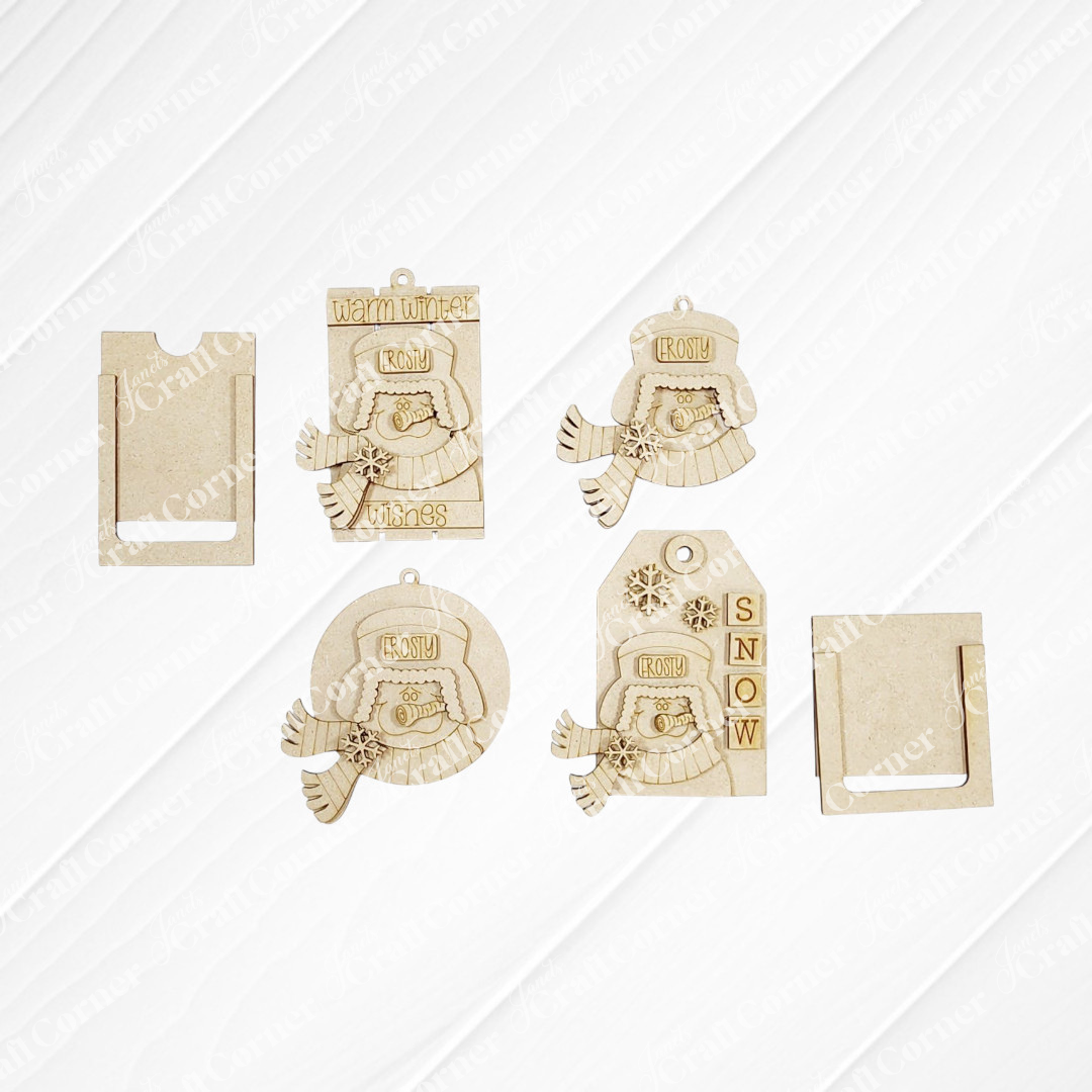 Winter Snowman Ornaments - DIY craft kits - Choice of 4